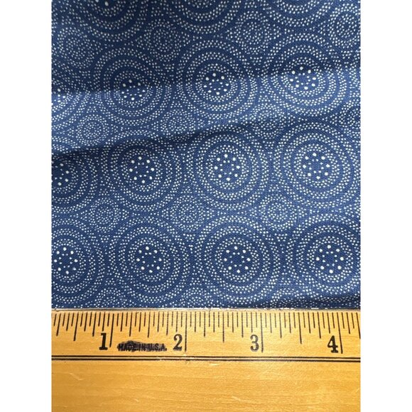 Three Cats Cotton Fabric 1/4 yard x 34" Blue Circular Dot Pattern Stiff Material - Picture 3 of 7